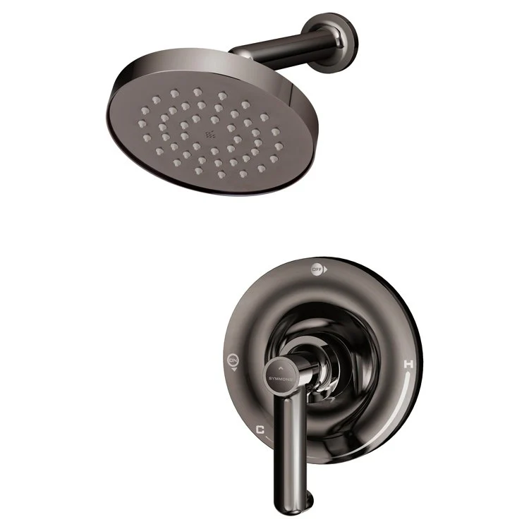 Shower Trim Museo Round 1 Lever Polished Graphite ADA 1.5 Gallons per Minute 1 Function Round Showerhead - Frankwebs