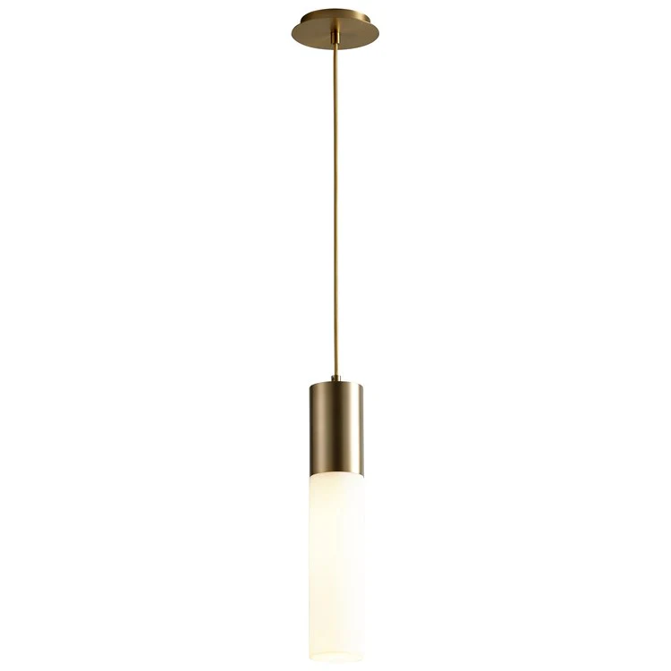 Magnum Single-Light Pendant with Glass Shade - Aged Brass - Frankwebs