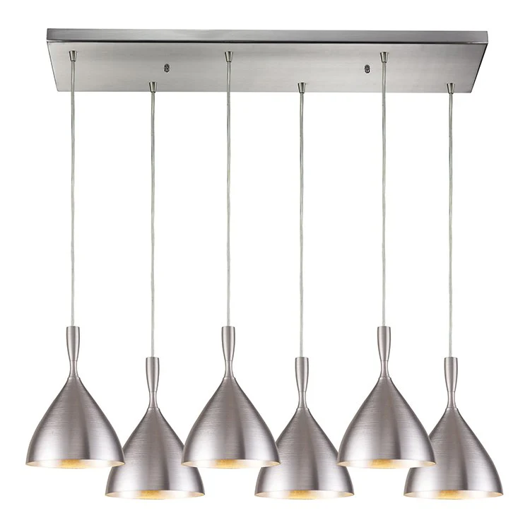 Spun Aluminum Six-Light Pendant - Frankwebs