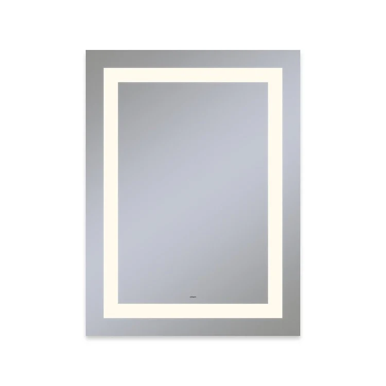 Bathroom Mirror Vitality Inset Light Pattern Rectangular 30W x 40H Inch Wall Mount Defogger Included and Color Temperature 3000 Kelvin Warm White Light - Frankwebs