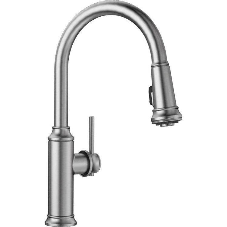 Empressa Single Handle Pull Down Kitchen Faucet - Stainless Steel - Frankwebs