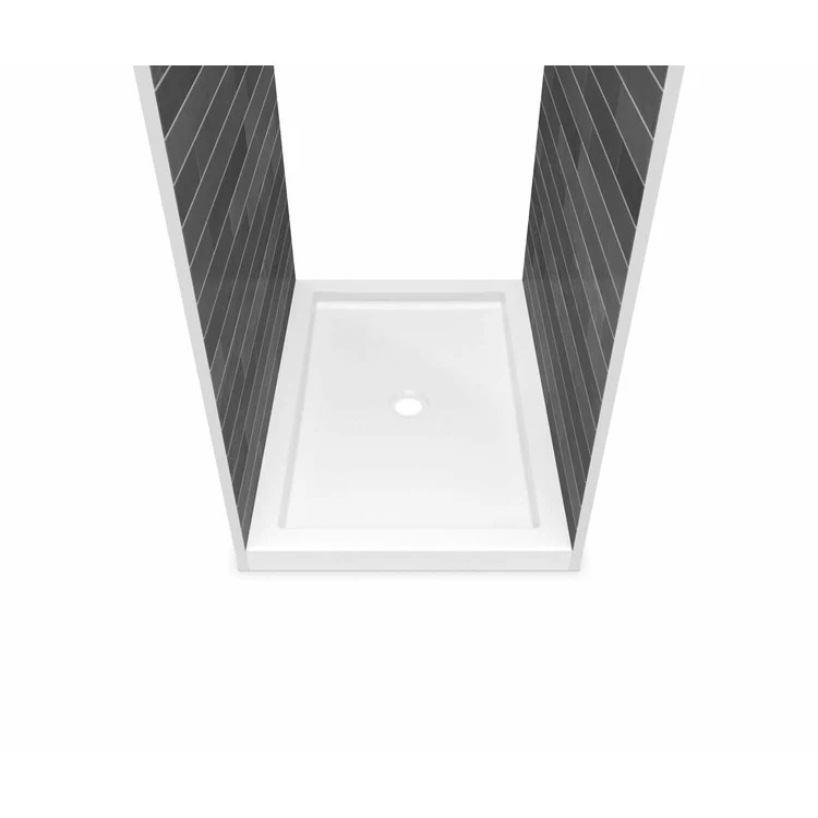 Shower Base B3 Tunnel Round Drain White 48 x 34 Inch Acrylic - Frankwebs