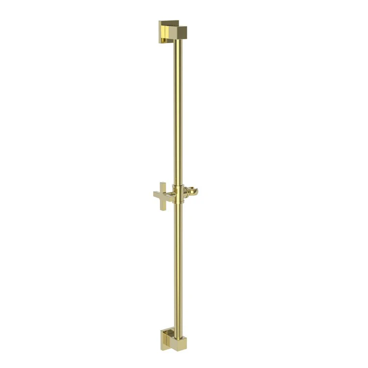 Slide Bar Square Plate 36 Inch French Gold PVD Brass Wall Mount - Frankwebs