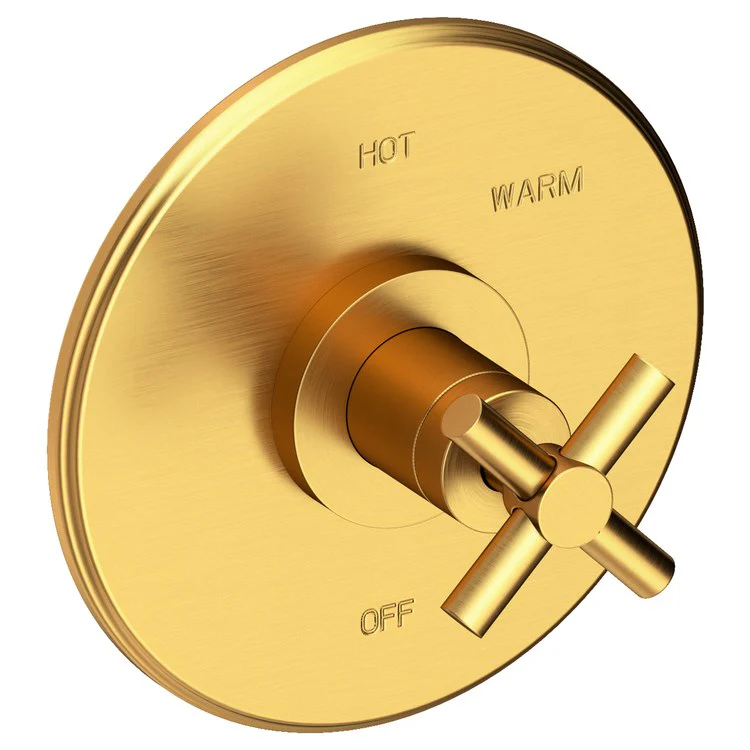 Pressure Balance Valve Trim East Linear Round 1 Cross Midnight Chrome ADA Depth 3-3/7 Inch - Frankwebs