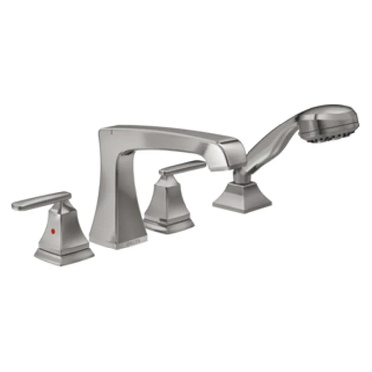 Ashlyn Two Handle 4-Hole Roman Tub Faucet with Handshower - Frankwebs