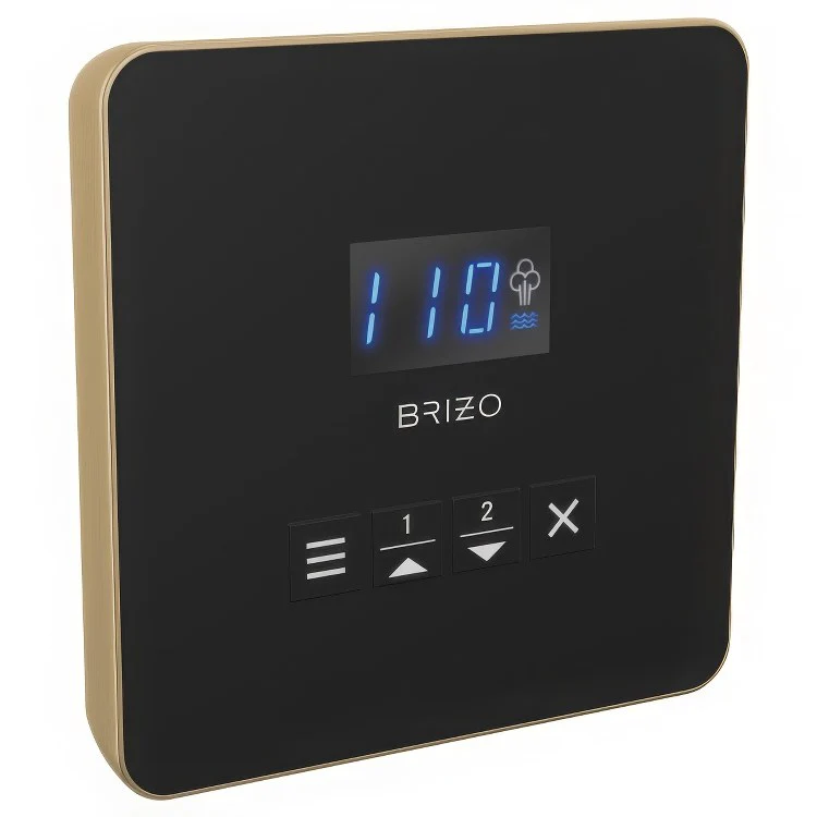 Steambath Control Mystix Linear Square Lumicoat Polished Nickel Surface Mount Inside Steam Room Selectable RapidMist Patented Dual Sensor Technology - Frankwebs