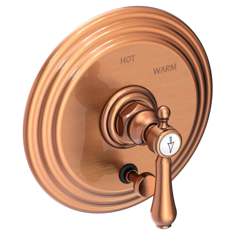Chesterfield Pressure Balance Tub/Shower Valve Trim Only with Lever Handle - Satin Gold PVD - Frankwebs