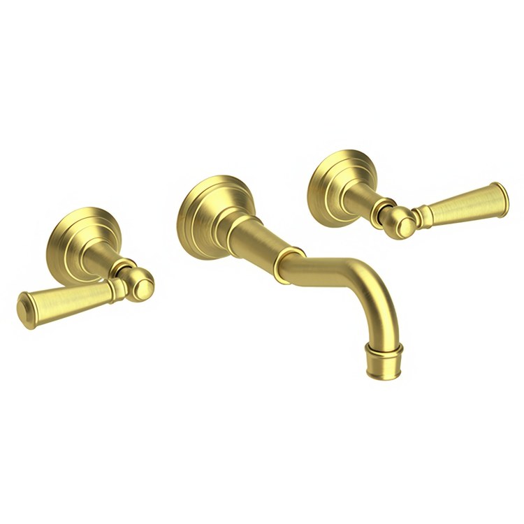 Lavatory Trim Jacobean Wall Mount 2 Lever Polished Gold PVD ADA Low Arc 1.2 Gallons per Minute - Frankwebs