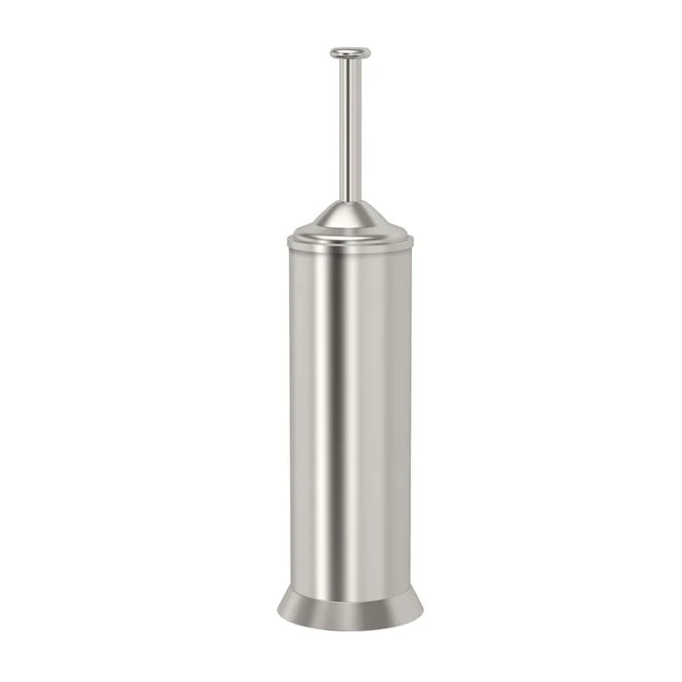 Toilet Brush Holder Round Satin Nickel Brass - Frankwebs