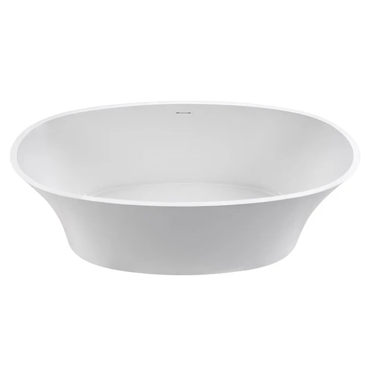 Air Tub Adeline 64 x 31 Inch Freestanding Center Drain Matte Gray Oval - Frankwebs