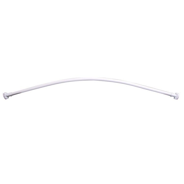 Shower Rod Curved with Flange Polished Brass 36 Inch Brass - Frankwebs