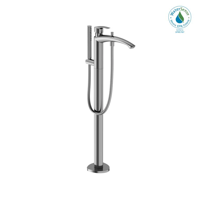 Tub Filler Trim GM Freestanding with Handshower 1 Lever Polished Chrome - Frankwebs
