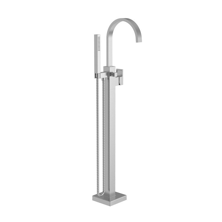 Tub Filler Secant Freestanding with Handshower 1 Lever ADA Polished Gold PVD - Frankwebs