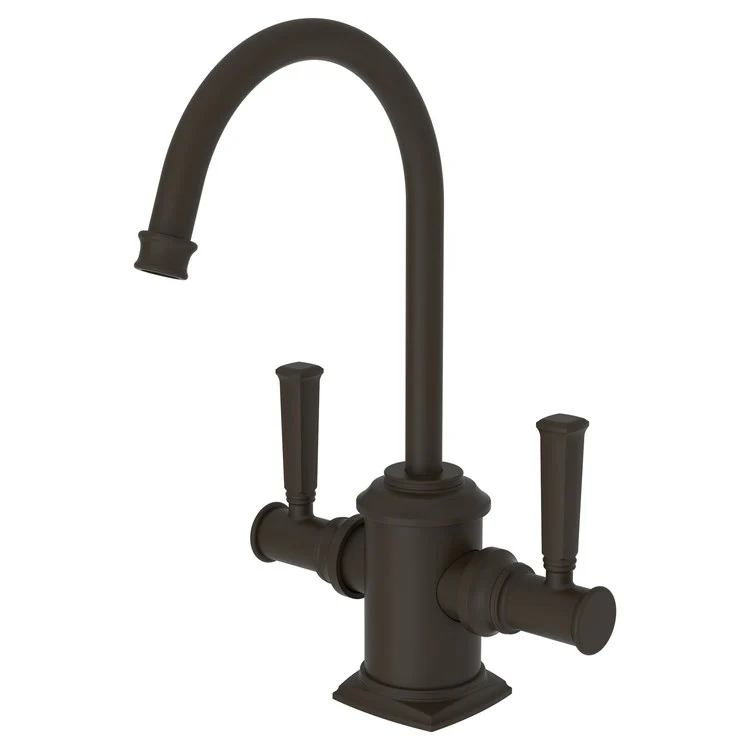 Water Dispenser Zemora Hot and Cold 2 Lever Gooseneck Satin Brass PVD - Frankwebs