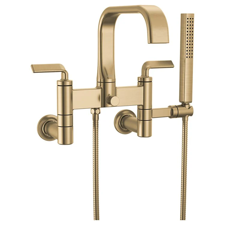 Tub Filler Trim Allaria 2 Twist Lever Brilliance Luxe Nickel ADA 8 Inch Spread 11.0 Gallons per Minute - Frankwebs