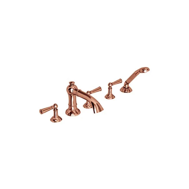 Roman Tub Trim Aylesbury Deck Mount with Handshower 3 Lever Flat Black ADA 8 to 20 Inch Spread - Frankwebs