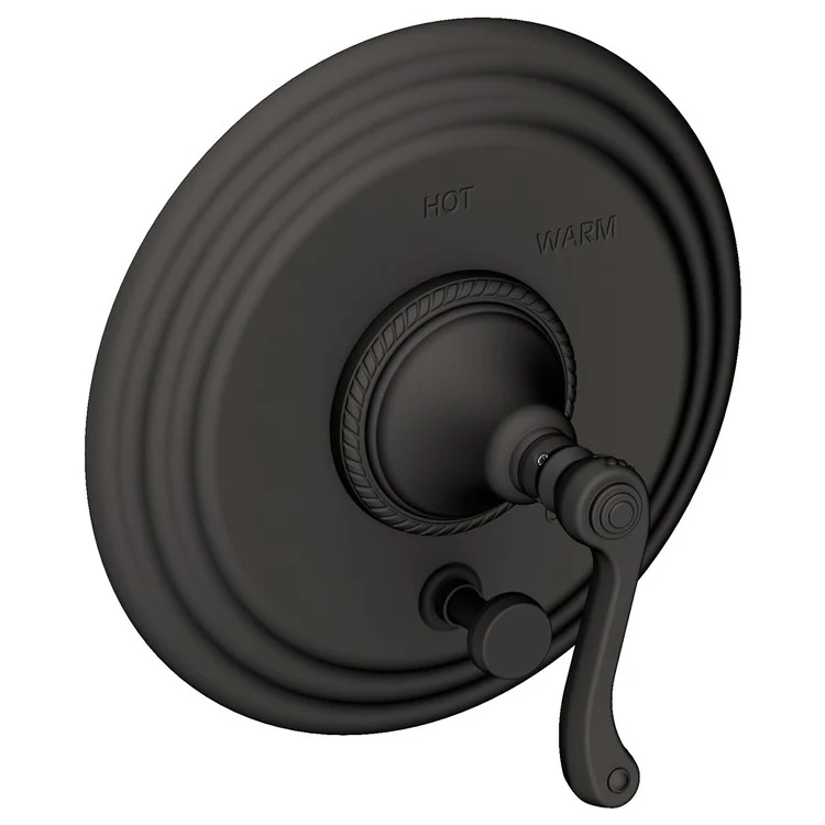 Amisa Pressure Balance Tub/Shower Valve Trim Only with Lever Handle - Midnight Chrome - Frankwebs