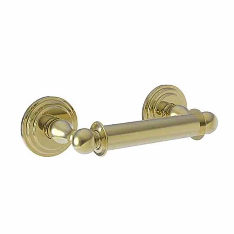 Toilet Paper Holder Alveston Double Post French Gold PVD Brass 8-9/16 Inch 3-3/4 Inch Wall Mount - Frankwebs