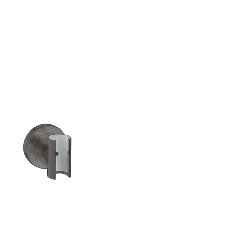 Handshower Holder Citterio Wall Mount Brushed Black Chrome 2-3/8L x 2-1/2W x 2-1/2H Inch Brass - Frankwebs