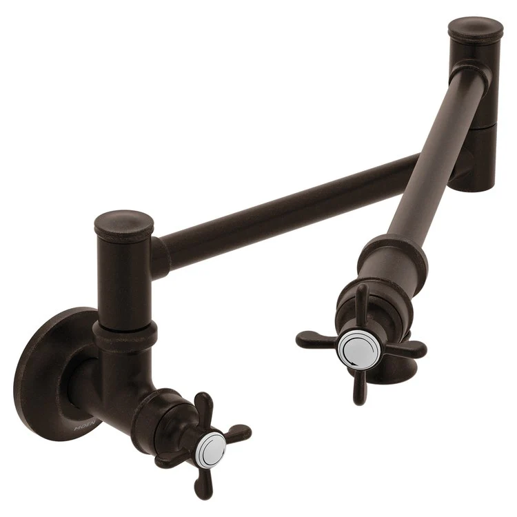 Pot Filler Weymouth Traditional 2 Lever ADA Oil Rubbed Bronze 1 Hole 5.5 Gallons per Minute - Frankwebs