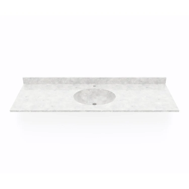 Vanity Top Ellipse 61 x 22 Inch ADA Ice Swanstone 1 Hole - Frankwebs