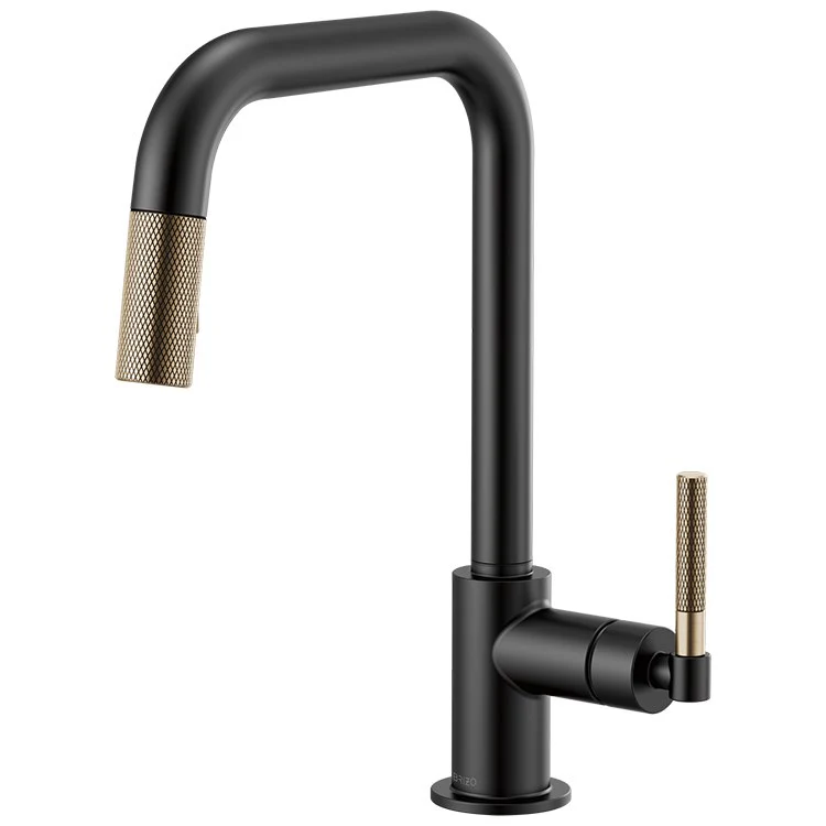 Litze Single Handle Pull Down Faucet with Square Spout/Knurled Handle - Frankwebs
