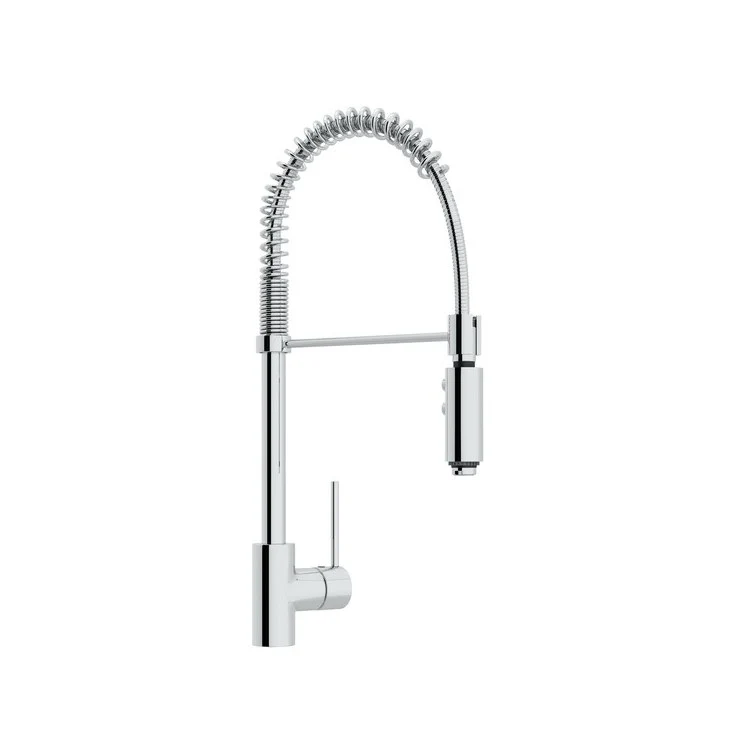 Kitchen Faucet Pirellone Pull Down 1 Metal Side Lever Polished Chrome 1.8 Gallons per Minute Column Spout - Frankwebs