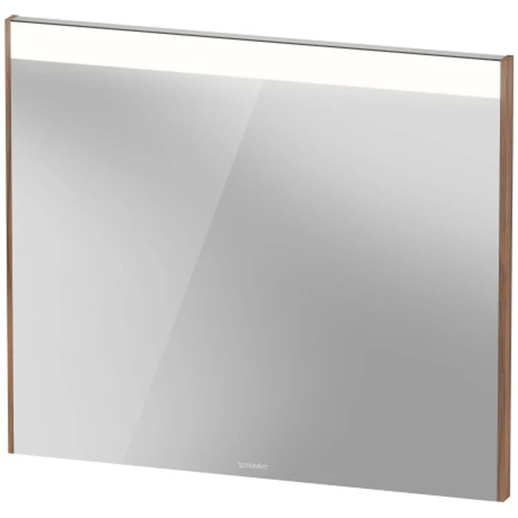 Mirror Brioso 32-1/4 x 27-1/2 Inch Dark Walnut with Lighting Rectangle 1-3/8 Inch - Frankwebs