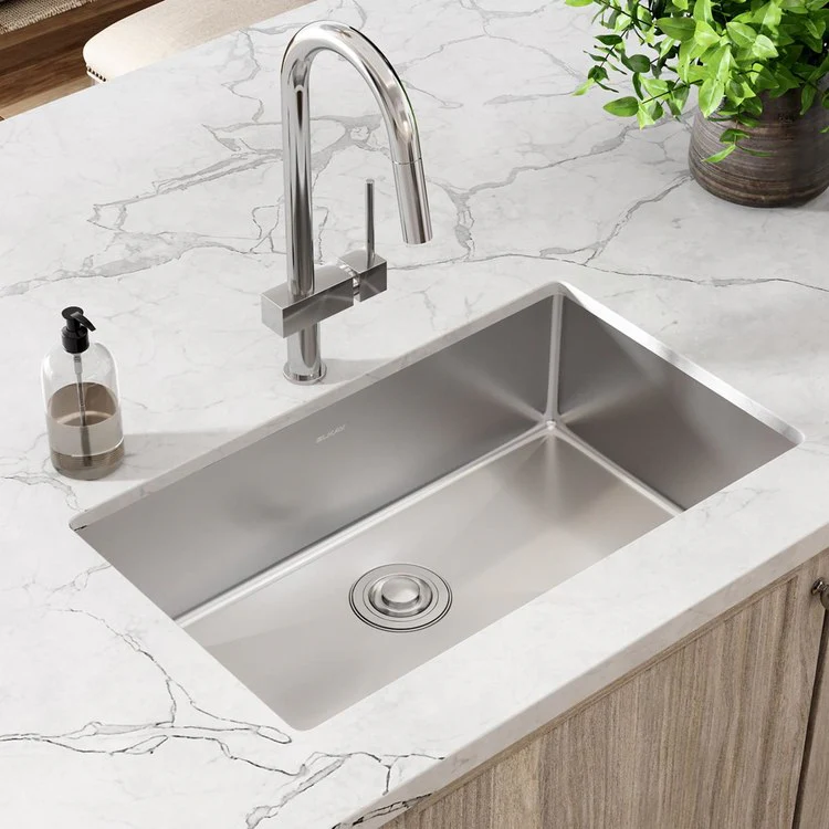 Kitchen Sink Crosstown 30.5 x 18.5 Inch Single Bowl Polished Satin Undermount Stainless Steel 16 Gauge - Frankwebs