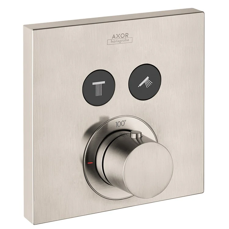 AXOR Shower Select Square Thermostatic Two-Function Trim - Frankwebs