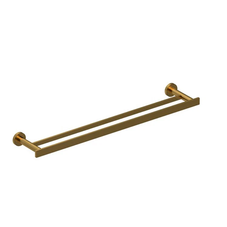 Towel Bar Paradox 24 Inch Double Brushed Gold Zinc 5 Inch - Frankwebs