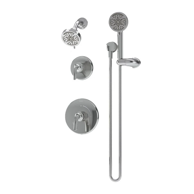 Shower Trim Elm 1 Lever Satin Nickel WaterSense ADA 2.0 Gallons per Minute Round 7 Function for 261 Series Temptrol Valve and 2DIVBODYSRT Diverter - Frankwebs