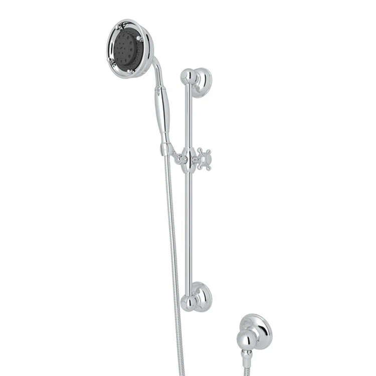 Handshower Set Brass Handle Satin Nickel 3 Function 1.8 Gallons per Minute 21-5/8 Inch Brass Sliding Rail - Frankwebs