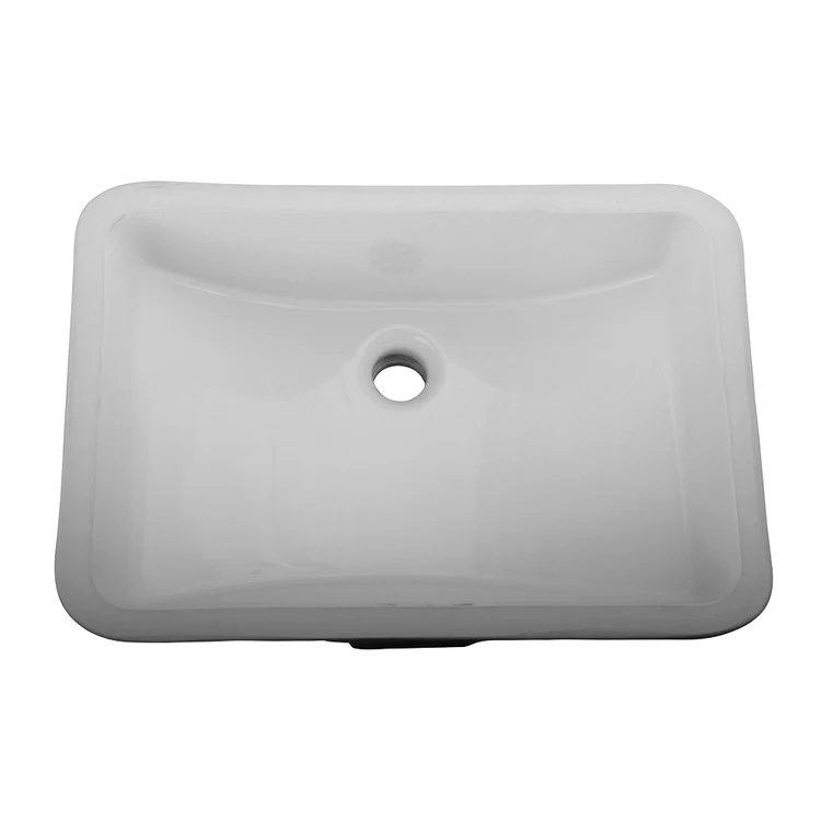 Lavatory Sink Cleo Undercounter 18 x 22 Inch Rectangle White Double Glazed - Frankwebs