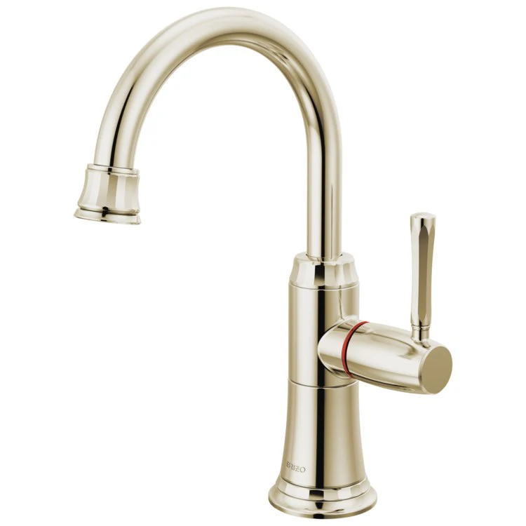 Beverage Faucet Tulham Instant Hot 1 Lever ADA Brilliance Stainless Arc 360 Degree Swivel - Frankwebs