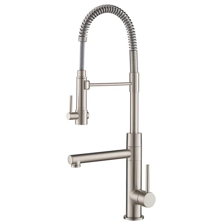 Artec Pro 2-Function Commercial-Style Pre-Rinse Kitchen Faucet with Pull Down Spring Spout and Pot Filler with Soap Dispenser - Frankwebs