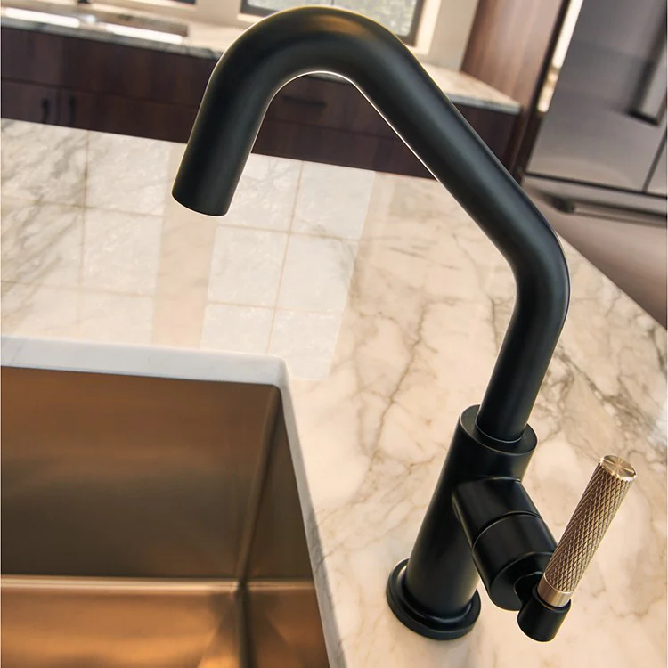 Litze Single Handle SmartTouch Pull Down Faucet with Angled Spout/Knurled Handle - Frankwebs