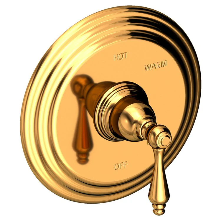Pressure Balance Valve Trim Seaport Round 1 Lever Polished Brass Uncoated Living ADA Depth 4 Inch - Frankwebs