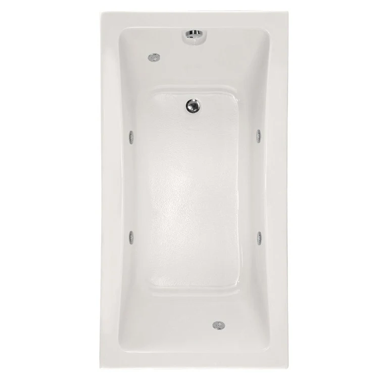 Whirlpool Tub Designer Collection Rosemarie 60 x 32 x 18 Inch Drop-In End Drain White Rectangle - Frankwebs