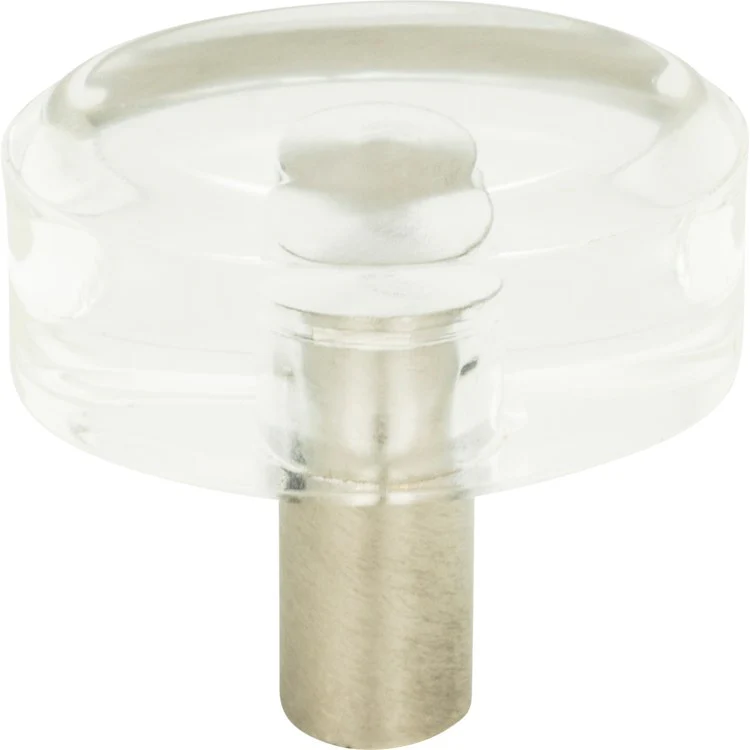 Knob Atlas Optimism Oval Brushed Nickel Lucite & Brass 1-1/2 Inch - Frankwebs