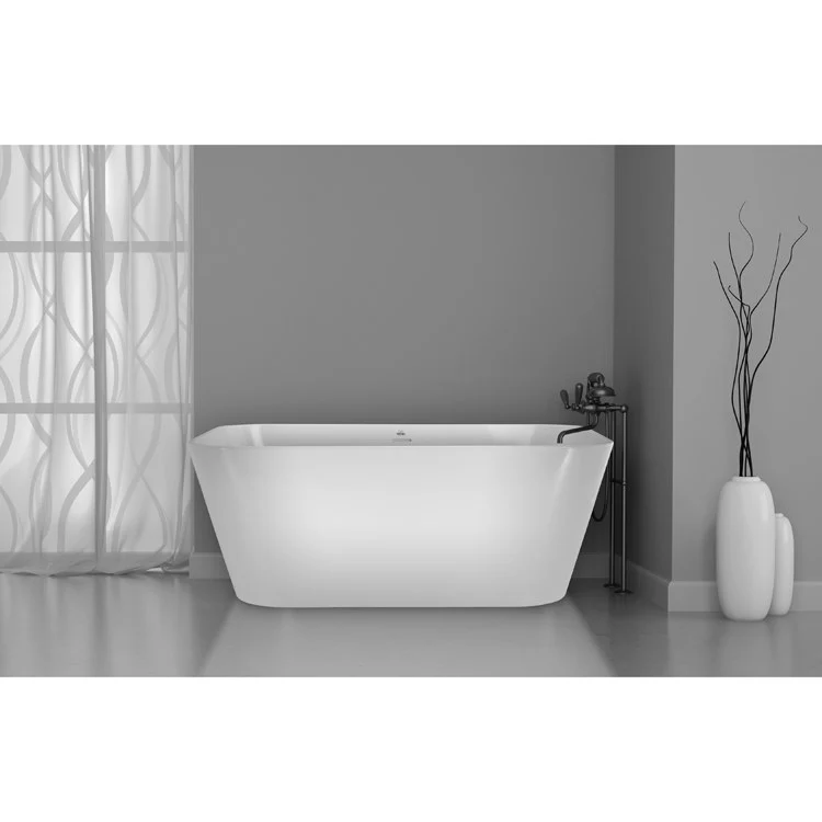 Soaking Tub Designer Collection Kayla 74 x 42 Inch Tub Only Side Center Bone Acrylic - Frankwebs