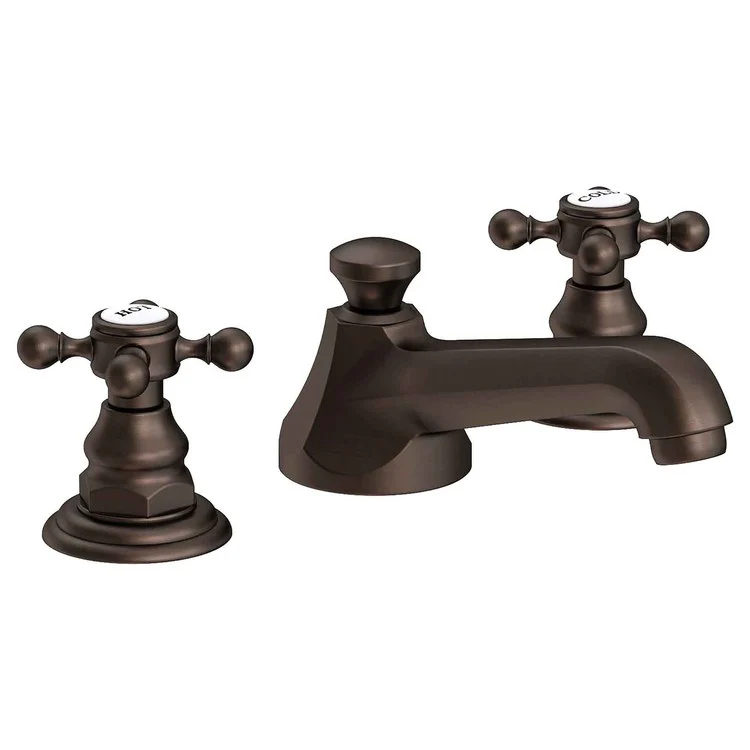 Lavatory Faucet Astor Widespread 8 to 20 Inch Spread 2 Cross ADA Antique Copper 1.2 Gallons per Minute Brass Spout Height 1-7/16 Inch - Frankwebs