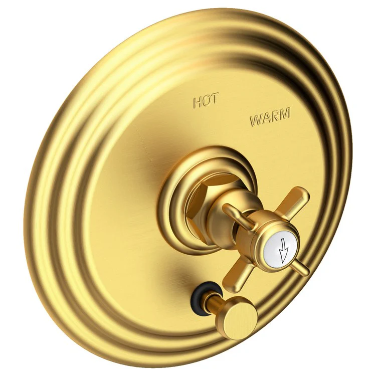 Fairfield Pressure Balance Tub/Shower Valve Trim Only with Cross Handle - Antique Brass - Frankwebs