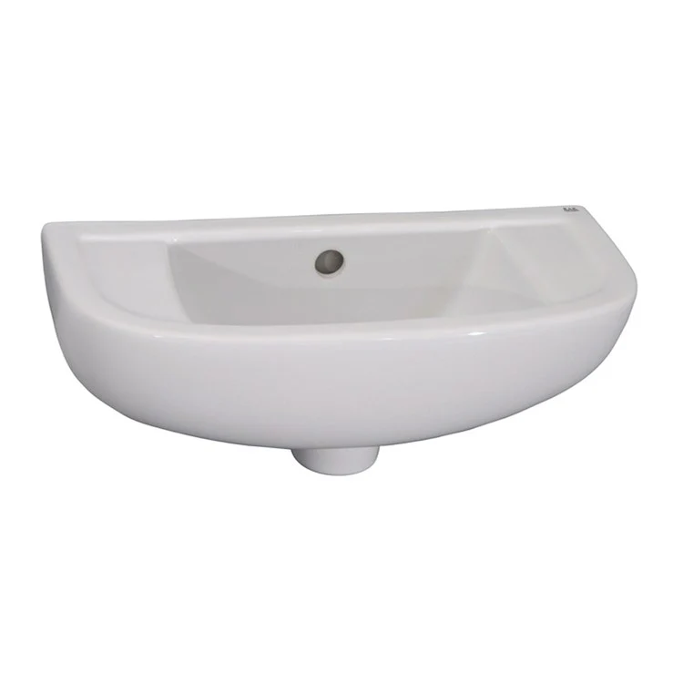 Lavatory Sink Compact Slim Line Right 18 Inch Rectangle White - Frankwebs