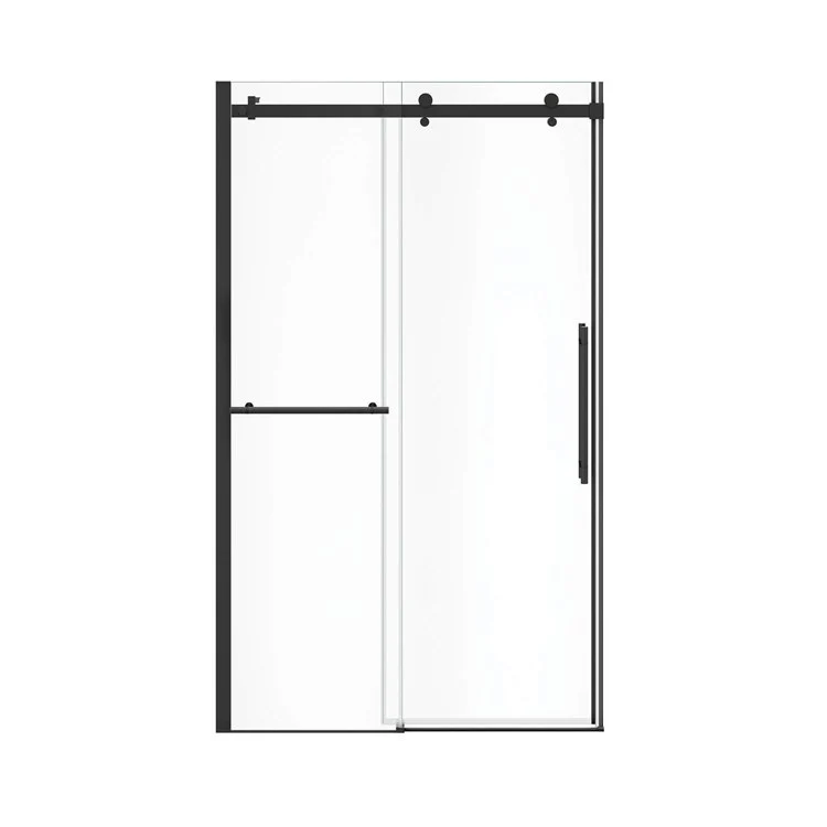 Shower Door Vela Sliding with Towel Bar 47L x 78-3/4H Inch Brushed Nickel Clear 5/16 Inch 44-1/2 to 47x78-3/4 Inch - Frankwebs