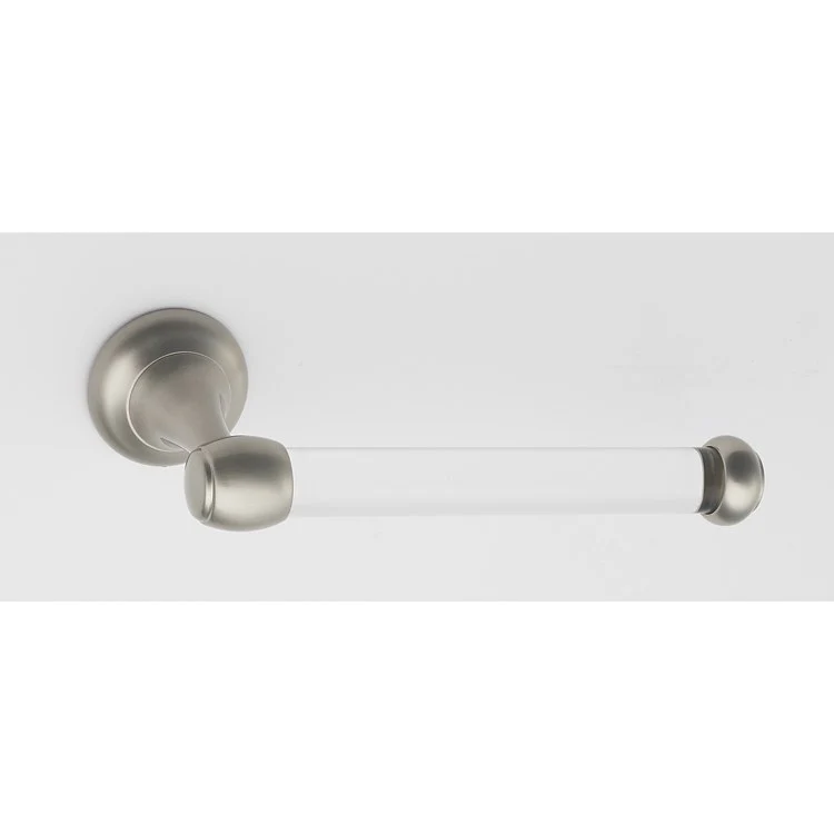 Toilet Paper Holder Royale Acrylic Bath Single Post Satin Brass 7-1/16 Inch 3-1/8 Inch Wall Mount - Frankwebs