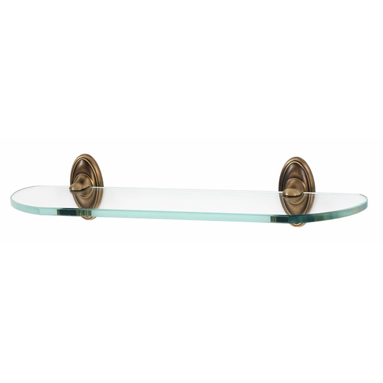 Shelf Classic Traditional Bath with Brackets Antique English Matte 18 Inch Brass/Glass - Frankwebs