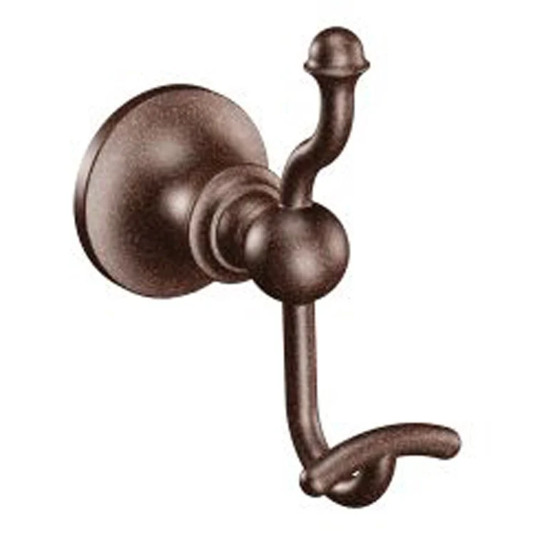 Robe Hook Vale Double Oil Rubbed Bronze 4-21/25 Inch 3-9/10 Inch Concealed Screw Zinc - Frankwebs