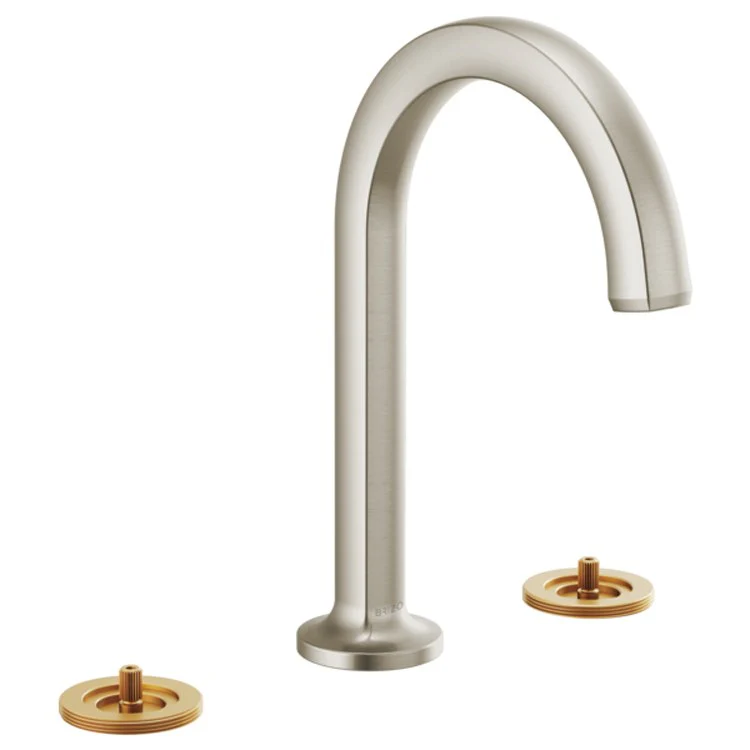 Lavatory Faucet Kintsu 6-16 Inch Spread 2 Less Handle ADA WaterSense Brilliance Luxe Gold 1.2 Gallons per Minute Arc - Frankwebs
