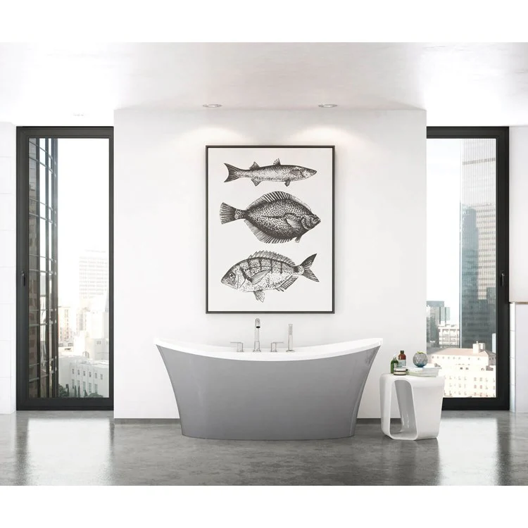 Freestanding Tub Ariosa 66 x 36 Inch Center White Oval - Frankwebs